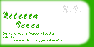 miletta veres business card